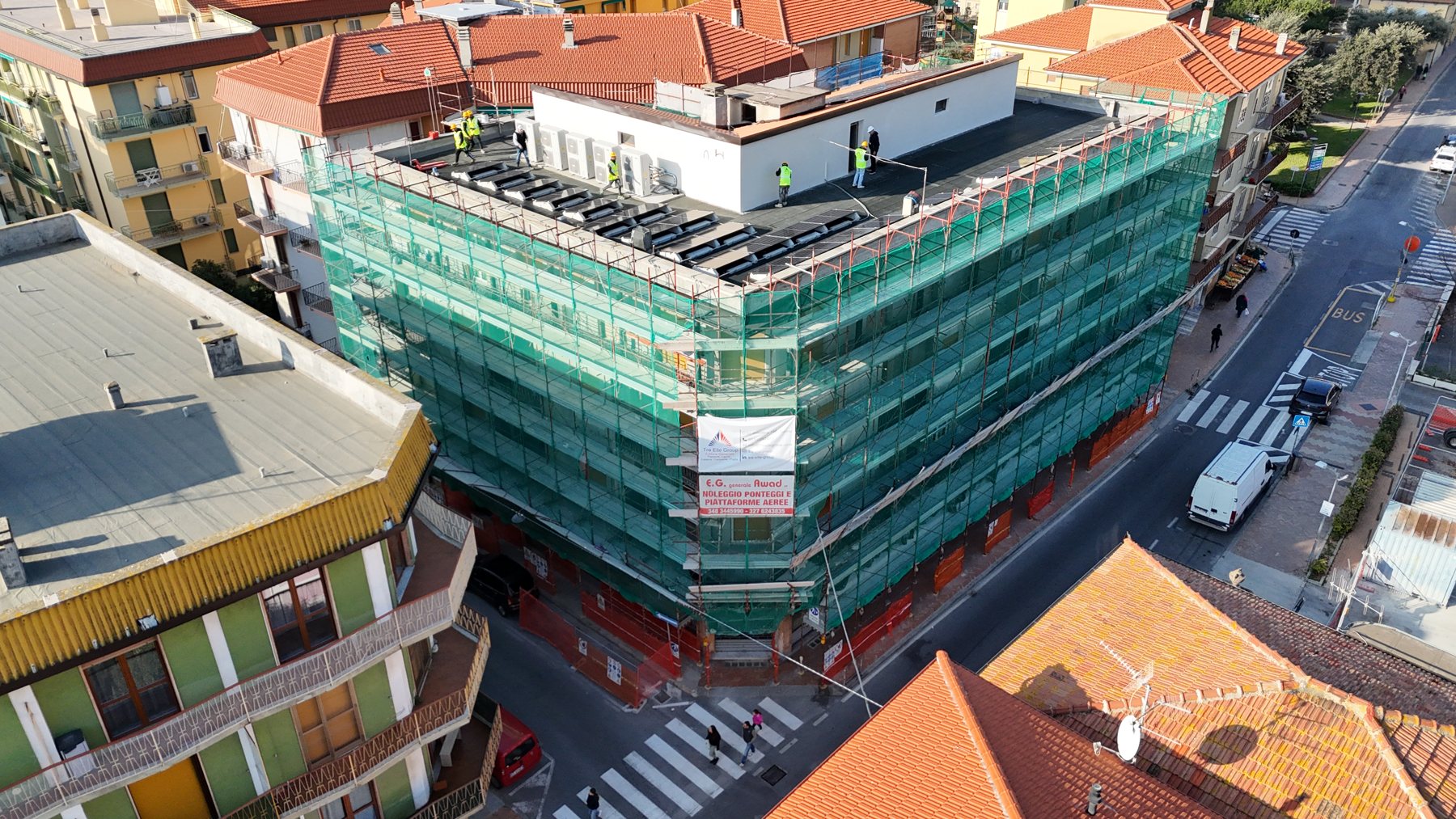 Il cantiere visto dal drone